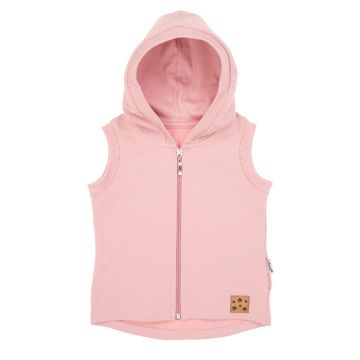 Елек с качулка за момичета, пудрово розово, Nelly 86-146