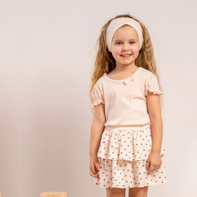 Памучна пола, момиче, светла сьомга, SARA, 68-86