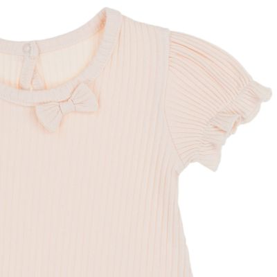 Момичешка тениска, къс ръкав, светла сьомга, SARA, 68