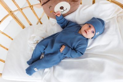 Шапка Natural Waffel в синьо