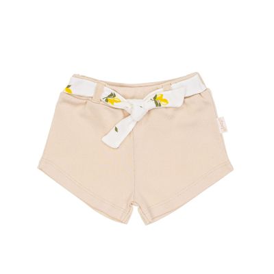 Къси панталони, за момичета, бежови, с колан, Tola 92-146