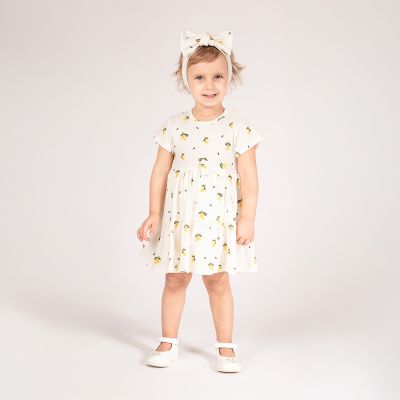 Боди рокля, къс ръкав, за момичета, лимони, Tola 68-86